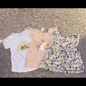Spring play shirts. Size 24m and 2T.